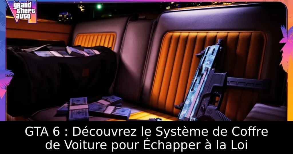 GTA 6 : Découvrez le Système de Coffre de Voiture pour Échapper à la Loi