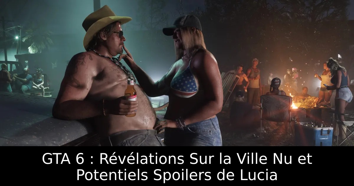GTA 6 : Révélations Sur la Ville Nu et Potentiels Spoilers de Lucia