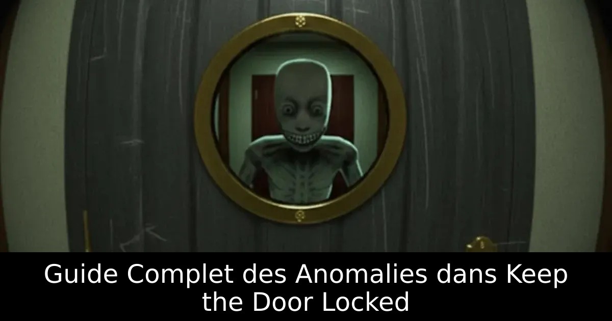 Guide Complet des Anomalies dans Keep the Door Locked