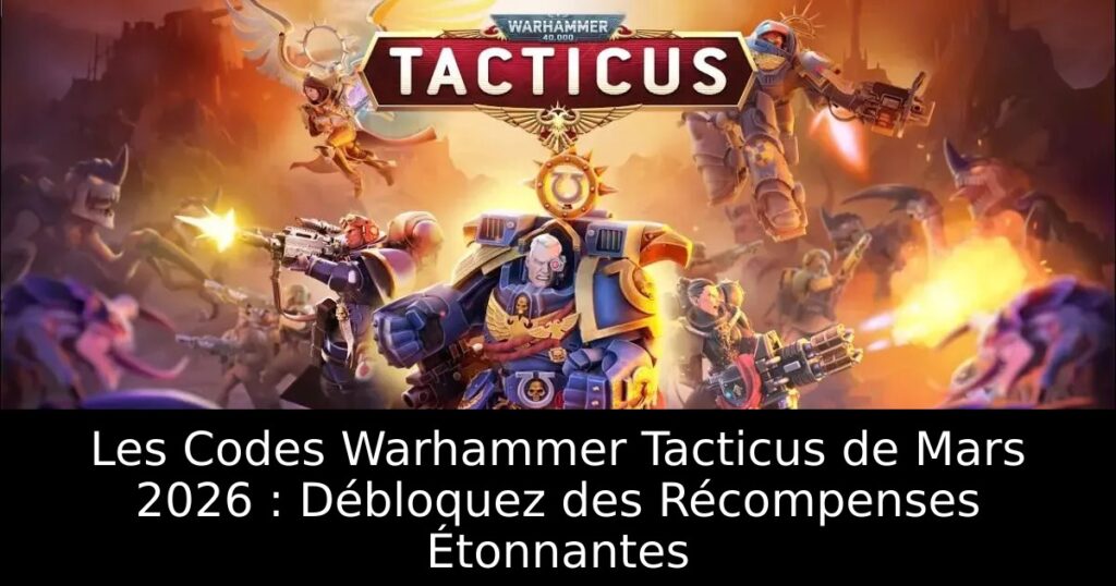 Les Codes Warhammer Tacticus de Mars 2026 : Débloquez des Récompenses Étonnantes