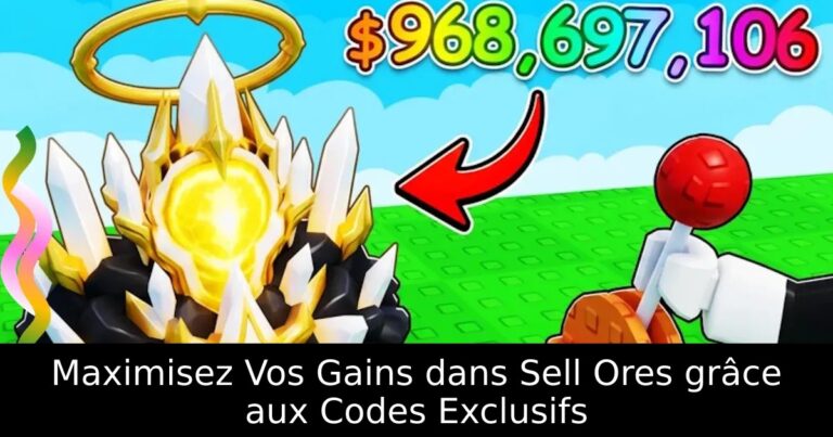 Maximisez Vos Gains dans Sell Ores grâce aux Codes Exclusifs