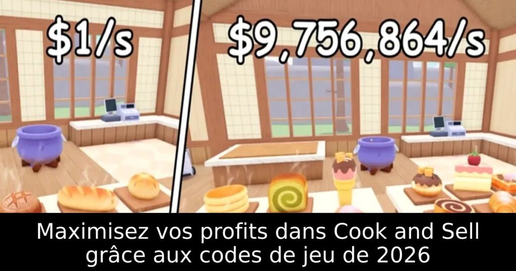 Maximisez vos profits dans Cook and Sell grâce aux codes de jeu de 2026