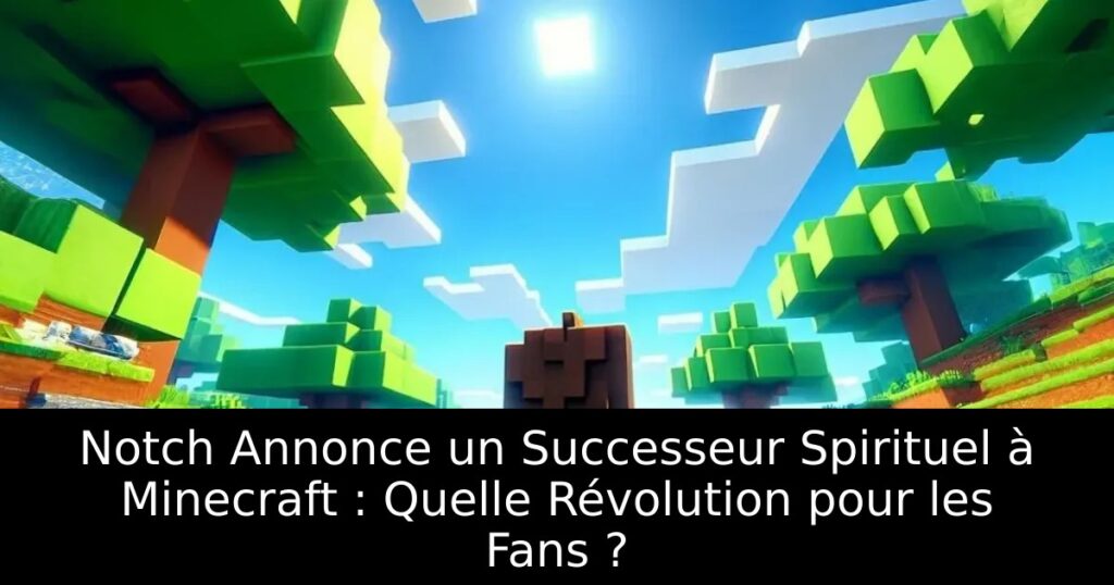 Notch Annonce un Successeur Spirituel à Minecraft : Quelle Révolution pour les Fans ?