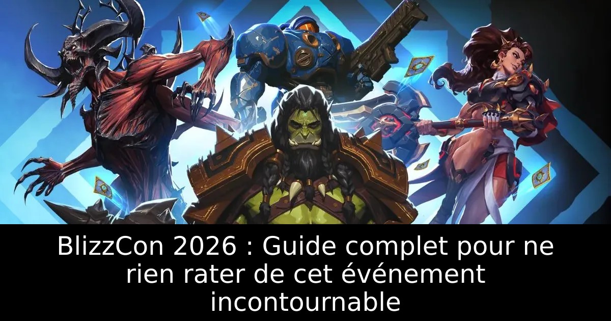BlizzCon 2026 : Guide complet pour ne rien rater de cet événement incontournable