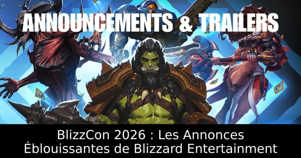 BlizzCon 2026 : Les Annonces Éblouissantes de Blizzard Entertainment