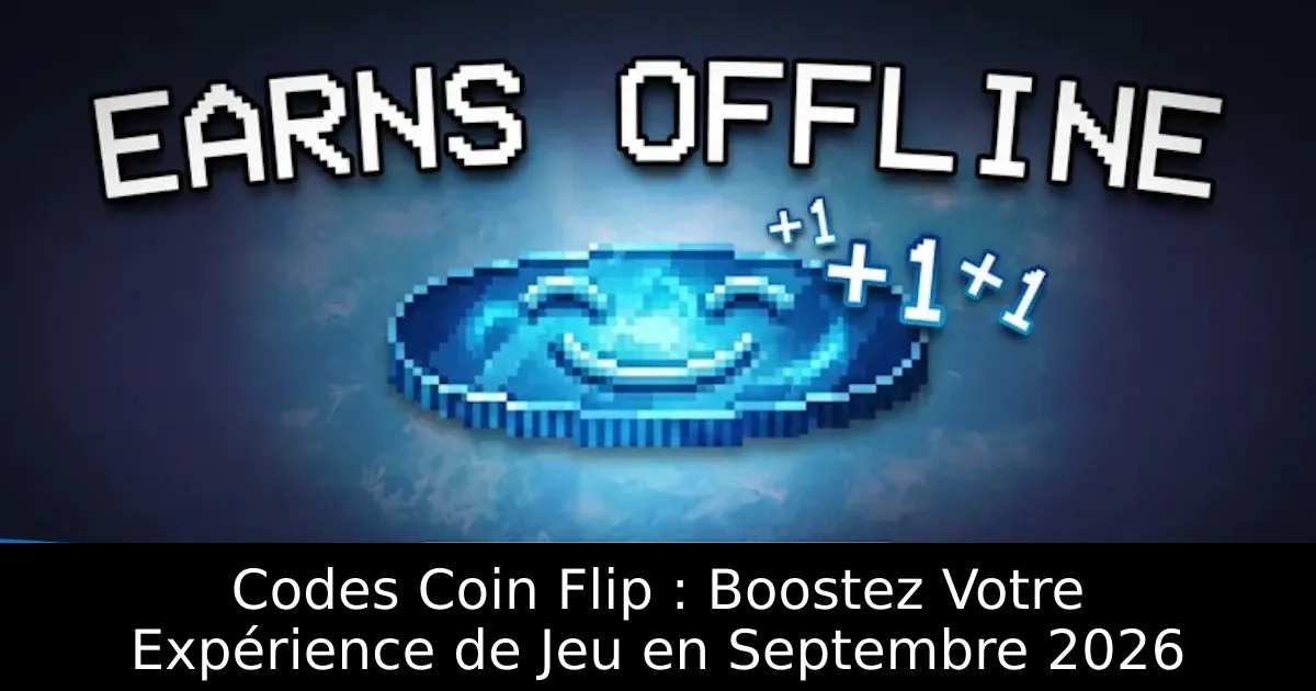 Codes Coin Flip : Boostez Votre Expérience de Jeu en Septembre 2026