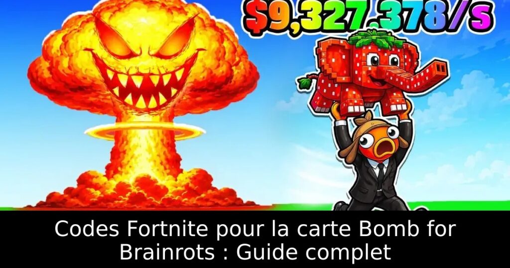 Codes Fortnite pour la carte Bomb for Brainrots : Guide complet