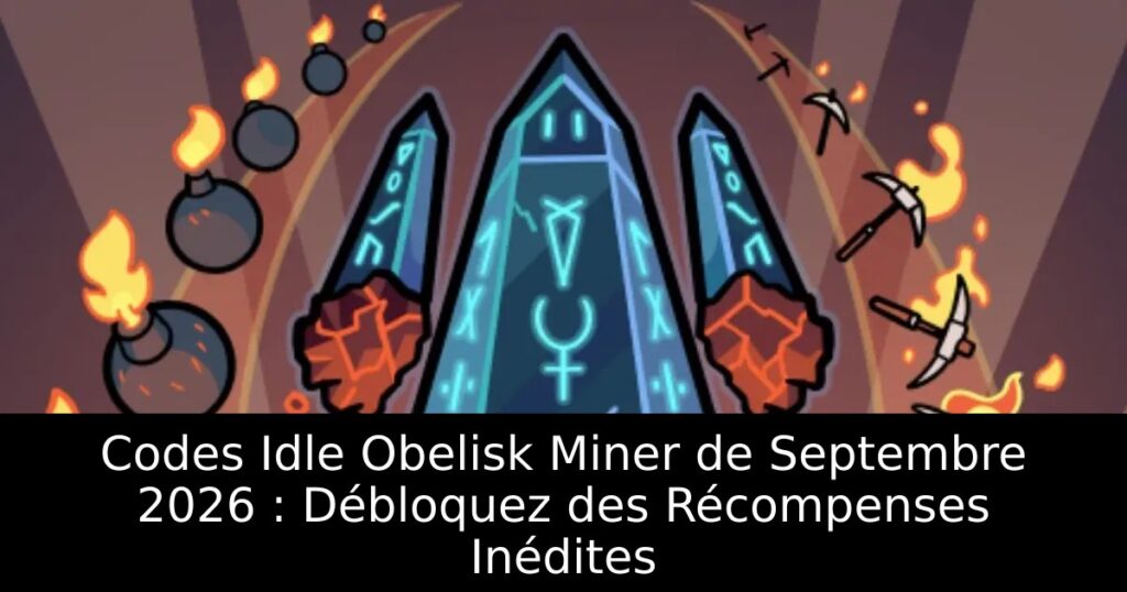 Codes Idle Obelisk Miner de Septembre 2026 : Débloquez des Récompenses Inédites