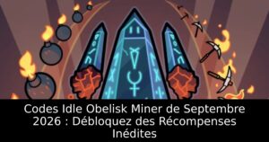 Codes Idle Obelisk Miner de Septembre 2026 : Débloquez des Récompenses Inédites