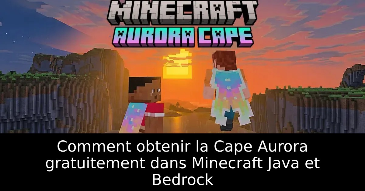Comment obtenir la Cape Aurora gratuitement dans Minecraft Java et Bedrock