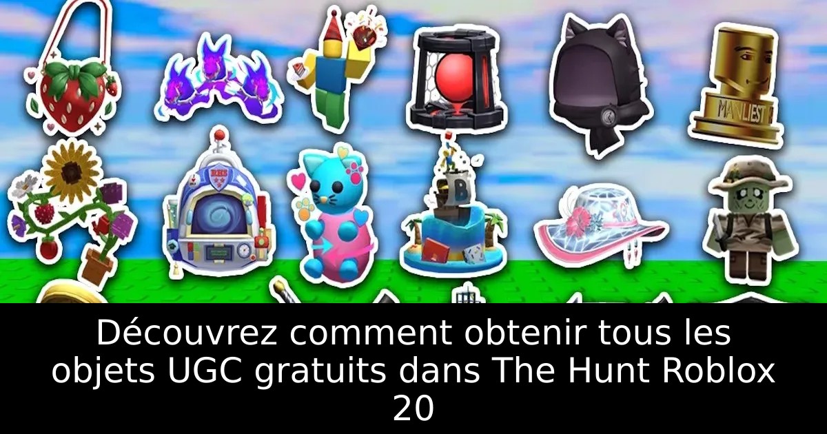 Découvrez comment obtenir tous les objets UGC gratuits dans The Hunt Roblox 20