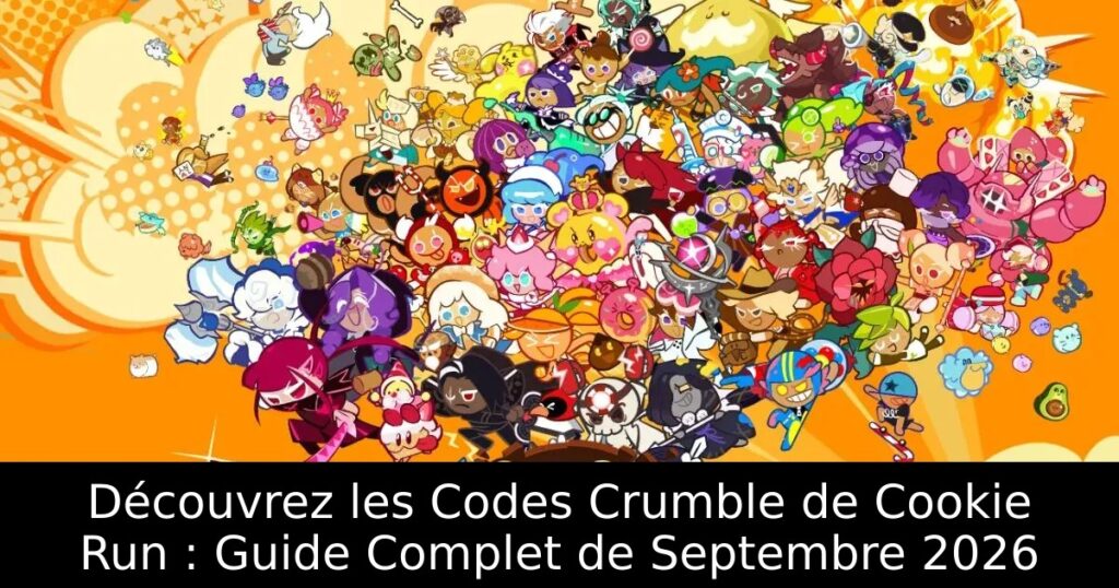 Découvrez les Codes Crumble de Cookie Run : Guide Complet de Septembre 2026