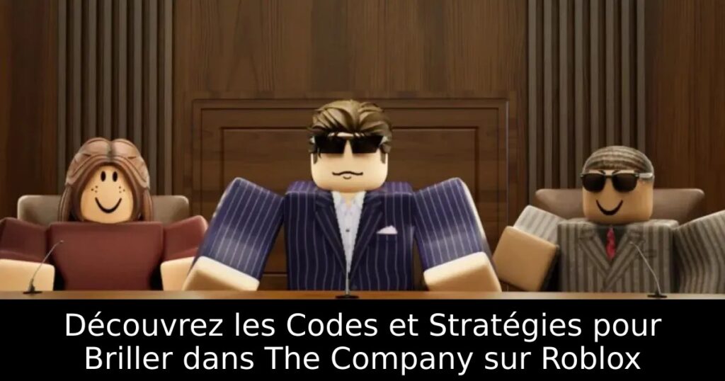 Découvrez les Codes et Stratégies pour Briller dans The Company sur Roblox