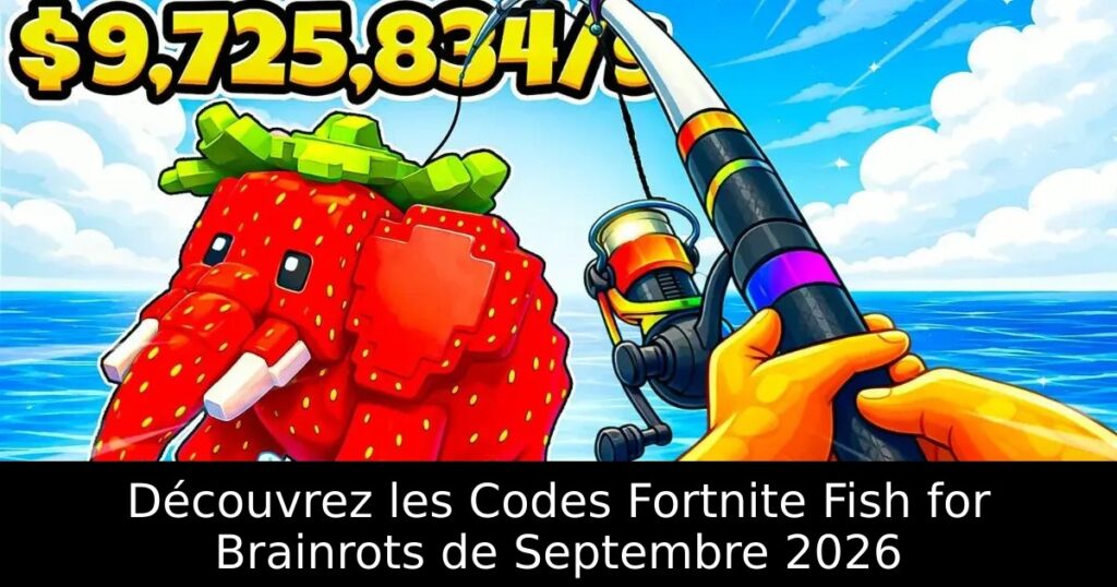 Découvrez les Codes Fortnite Fish for Brainrots de Septembre 2026