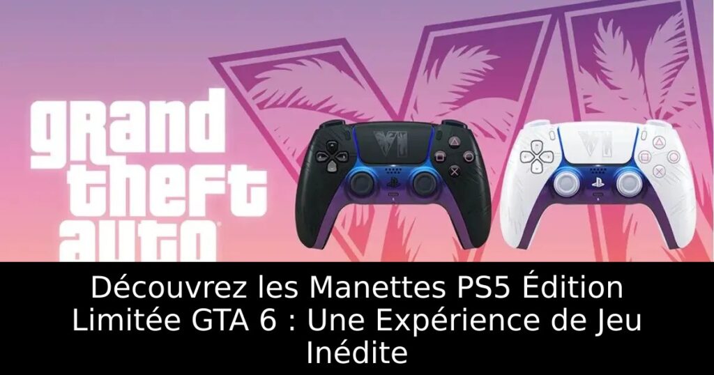 Découvrez les Manettes PS5 Édition Limitée GTA 6 : Une Expérience de Jeu Inédite
