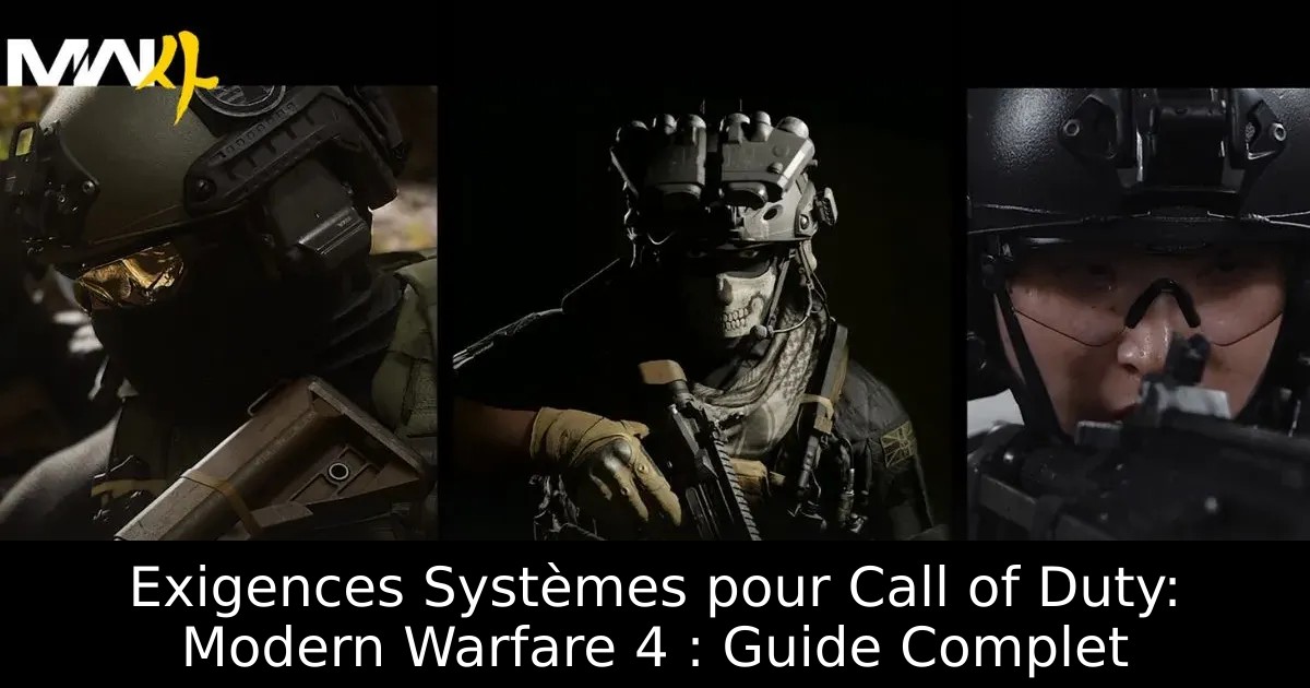 Exigences Systèmes pour Call of Duty: Modern Warfare 4 : Guide Complet