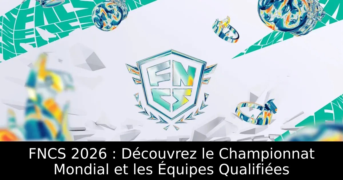 FNCS 2026 : Découvrez le Championnat Mondial et les Équipes Qualifiées
