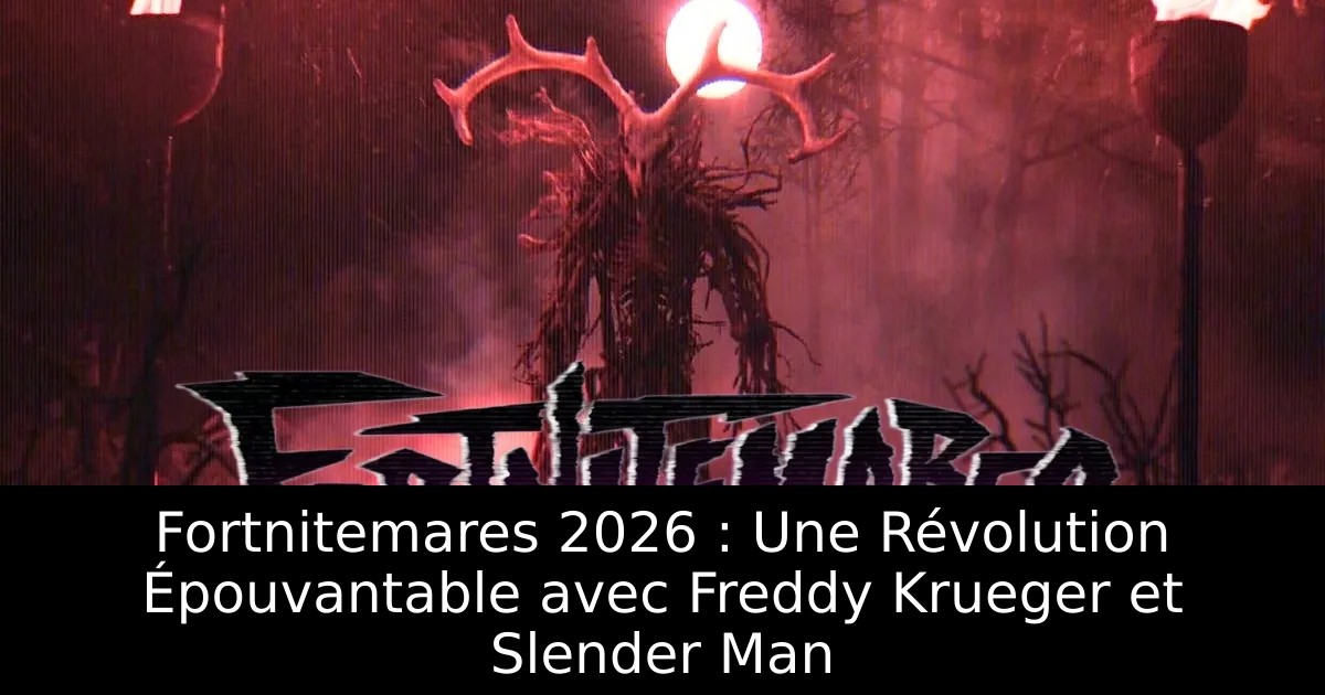 Fortnitemares 2026 : Une Révolution Épouvantable avec Freddy Krueger et Slender Man