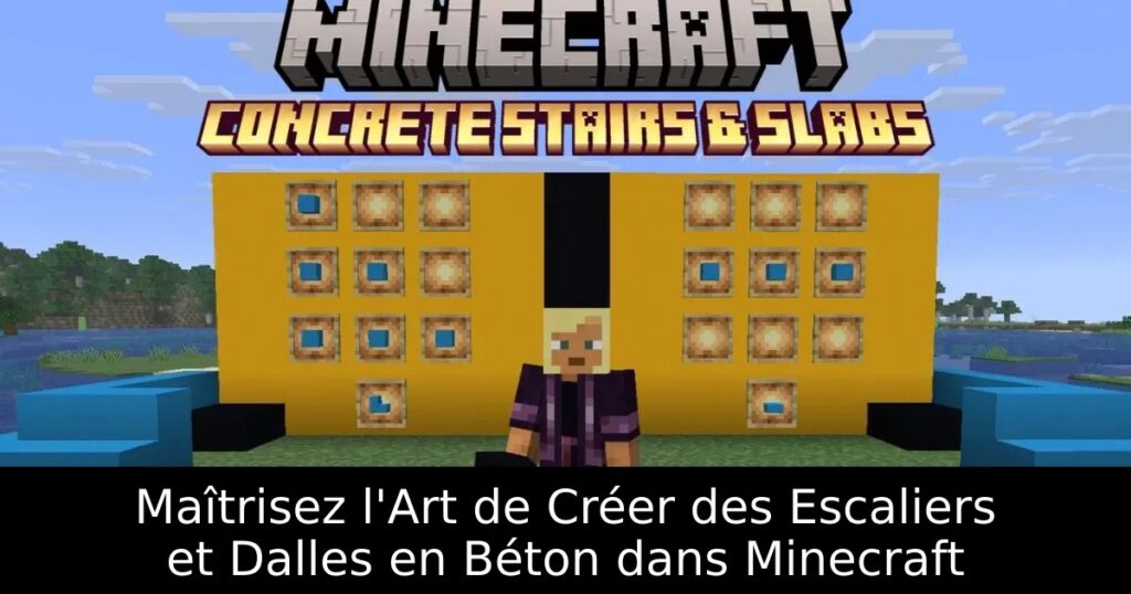 Maîtrisez l&rsquo;Art de Créer des Escaliers et Dalles en Béton dans Minecraft