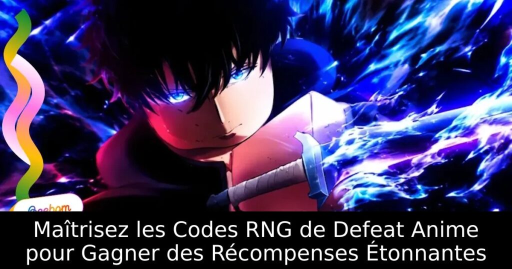 Maîtrisez les Codes RNG de Defeat Anime pour Gagner des Récompenses Étonnantes
