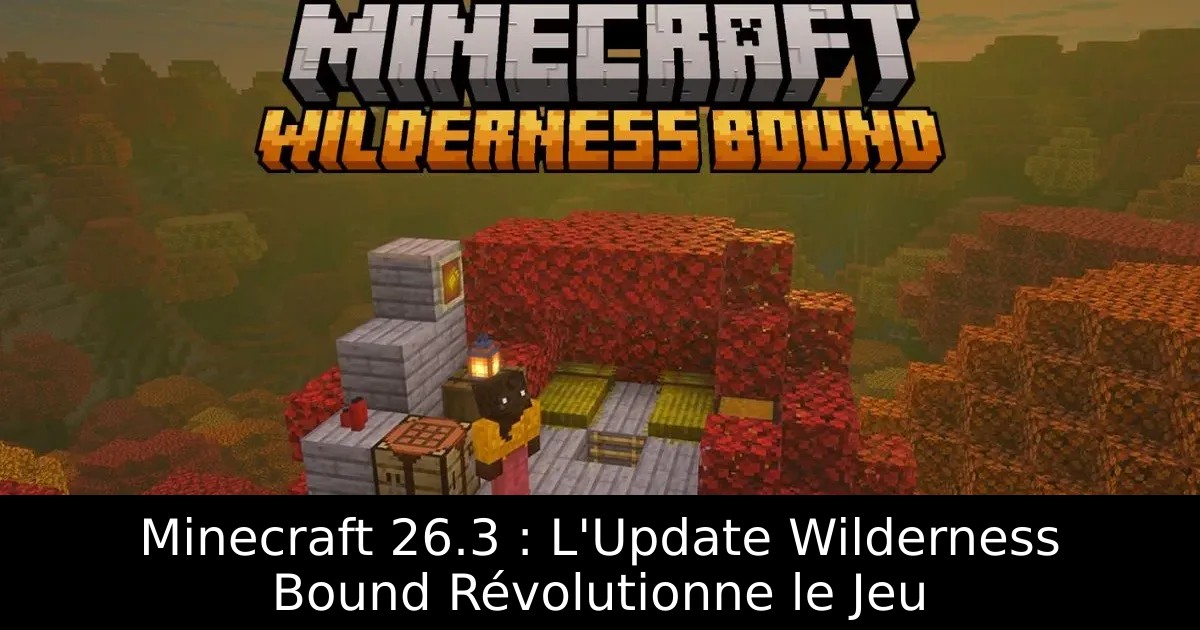 Minecraft 26.3 : L&rsquo;Update Wilderness Bound Révolutionne le Jeu