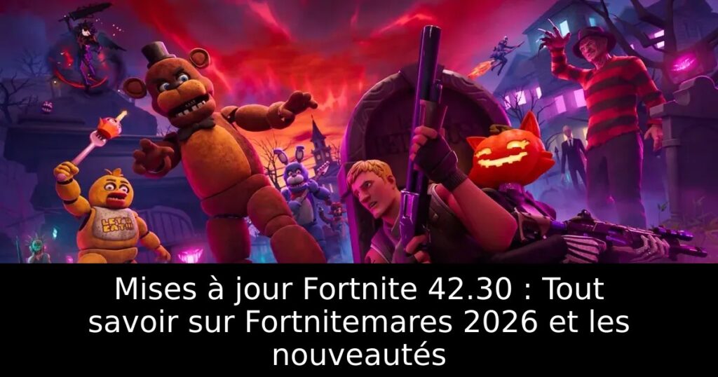 Mises à jour Fortnite 42.30 : Tout savoir sur Fortnitemares 2026 et les nouveautés