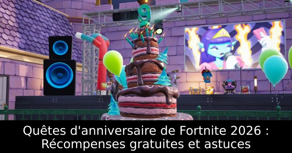 Quêtes d&rsquo;anniversaire de Fortnite 2026 : Récompenses gratuites et astuces