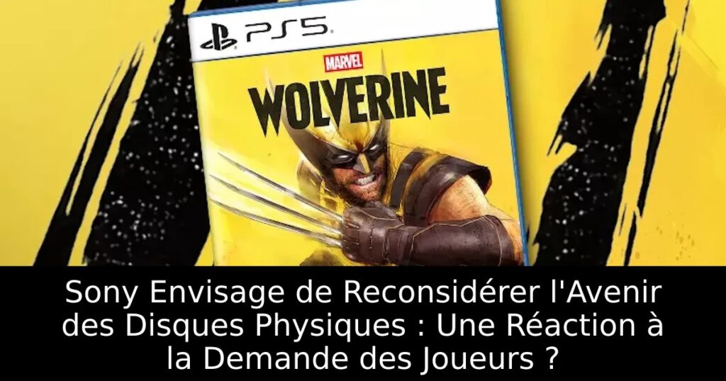 Sony Envisage de Reconsidérer l&rsquo;Avenir des Disques Physiques : Une Réaction à la Demande des Joueurs ?