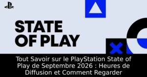 Tout Savoir sur le PlayStation State of Play de Septembre 2026 : Heures de Diffusion et Comment Regarder