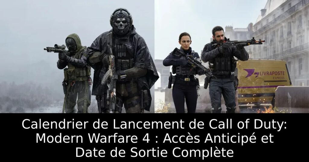 Calendrier de Lancement de Call of Duty: Modern Warfare 4 : Accès Anticipé et Date de Sortie Complète