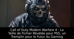 Call of Duty Modern Warfare 4 : La Taille de Fichier Révélée pour PS5, un Tremplin pour le Futur du Gaming