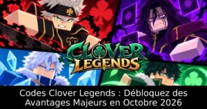 Codes Clover Legends : Débloquez des Avantages Majeurs en Octobre 2026