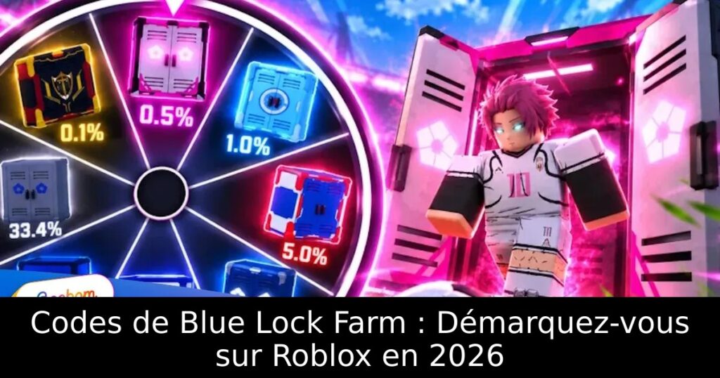 Codes de Blue Lock Farm : Démarquez-vous sur Roblox en 2026