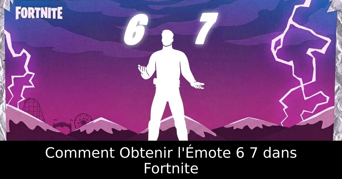 Comment Obtenir l&rsquo;Émote 6 7 dans Fortnite
