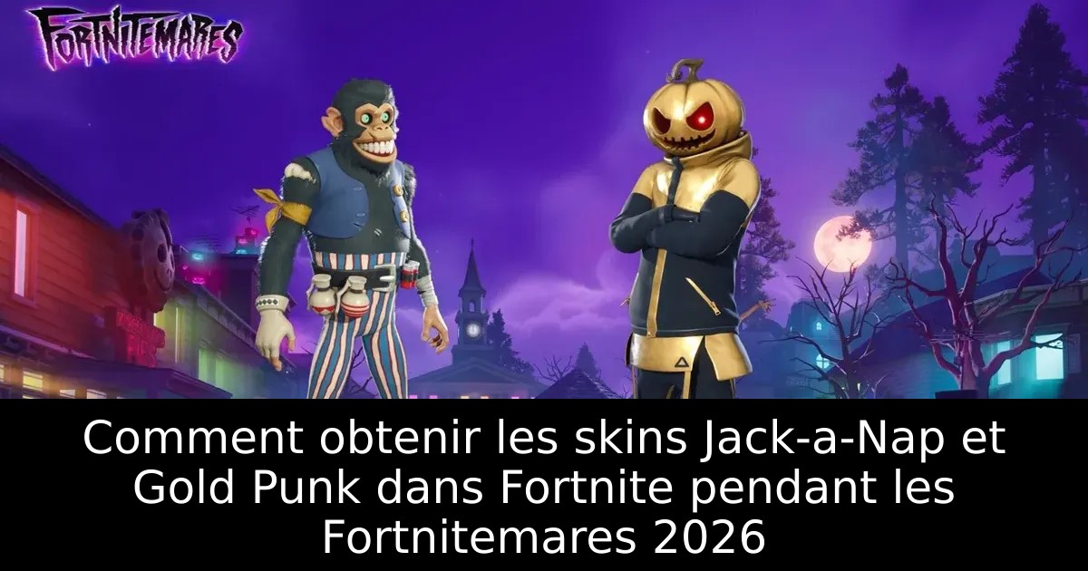 Comment obtenir les skins Jack-a-Nap et Gold Punk dans Fortnite pendant les Fortnitemares 2026