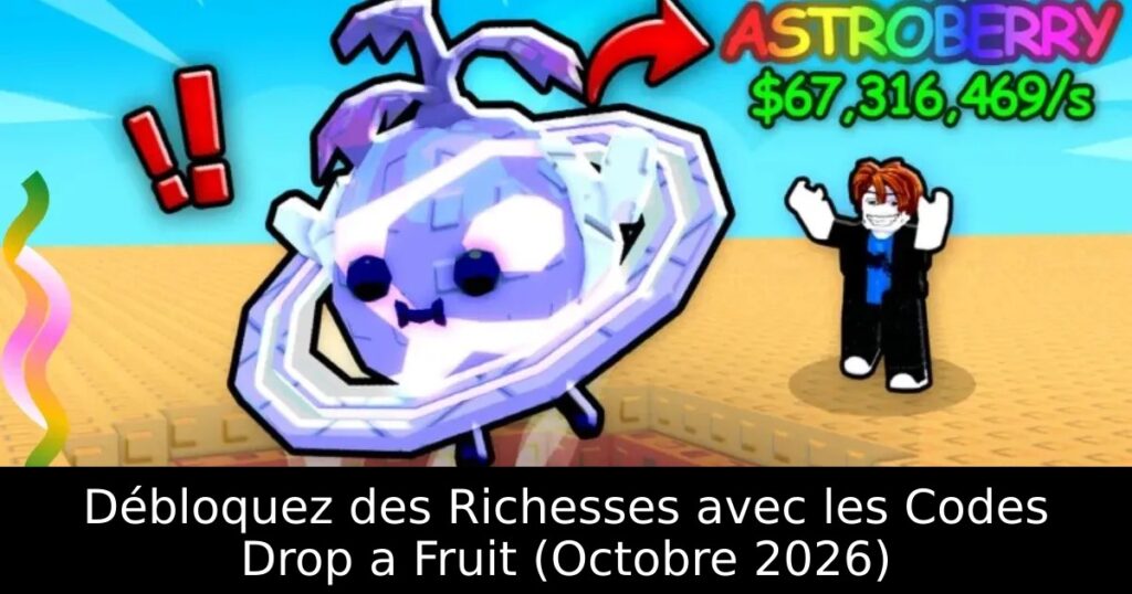 Débloquez des Richesses avec les Codes Drop a Fruit (Octobre 2026)