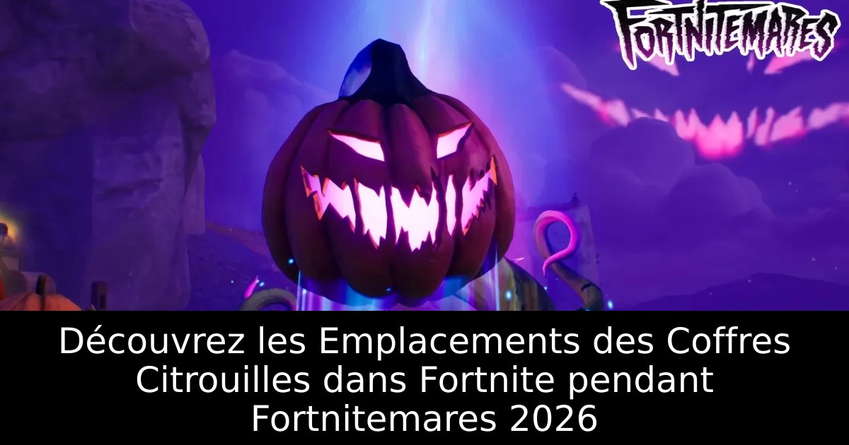Découvrez les Emplacements des Coffres Citrouilles dans Fortnite pendant Fortnitemares 2026