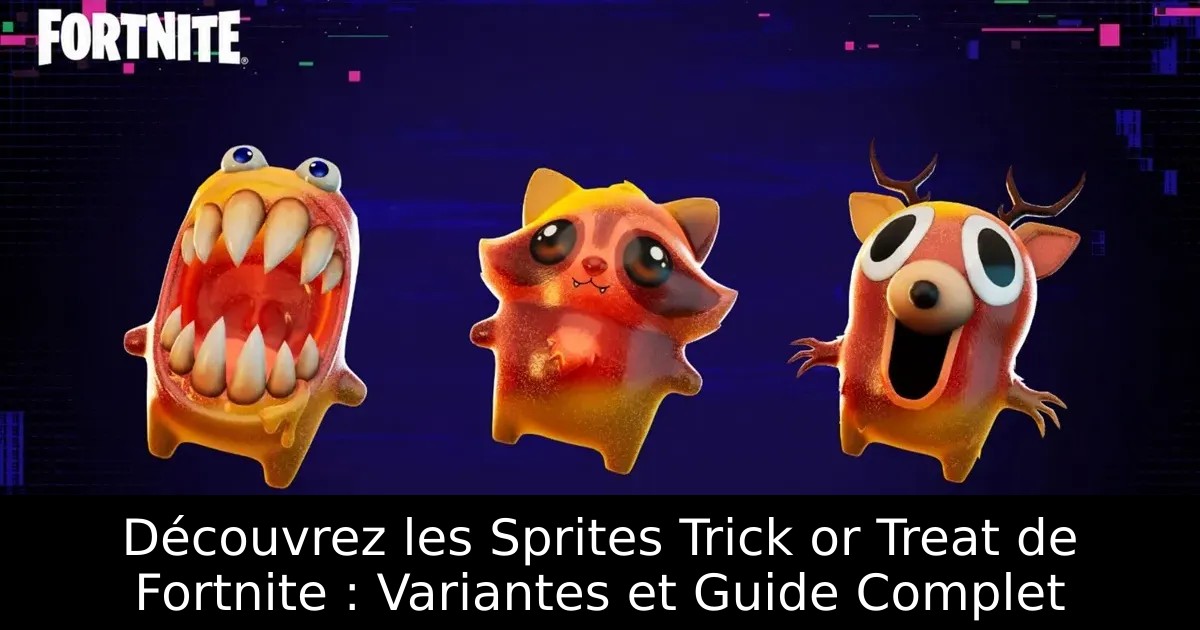 Découvrez les Sprites Trick or Treat de Fortnite : Variantes et Guide Complet
