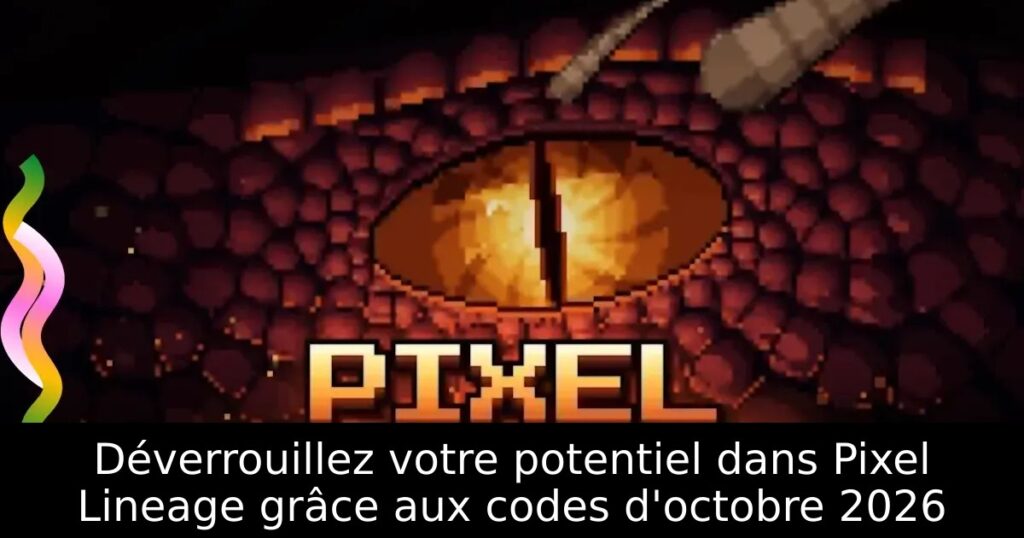 Déverrouillez votre potentiel dans Pixel Lineage grâce aux codes d&rsquo;octobre 2026