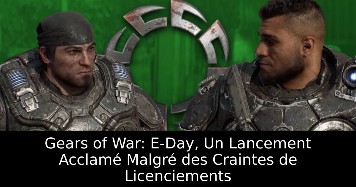 Gears of War: E-Day, Un Lancement Acclamé Malgré des Craintes de Licenciements