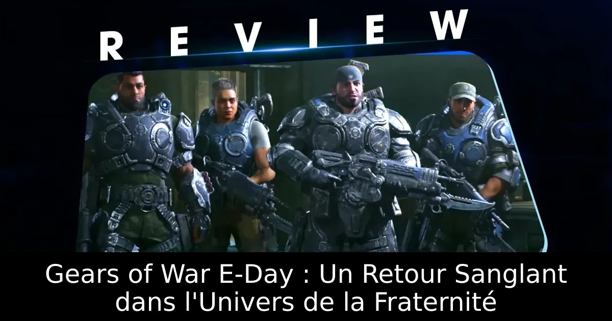 Gears of War E-Day : Un Retour Sanglant dans l&rsquo;Univers de la Fraternité