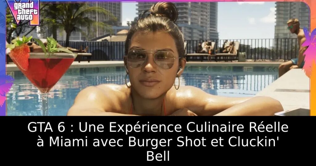 GTA 6 : Une Expérience Culinaire Réelle à Miami avec Burger Shot et Cluckin&rsquo; Bell