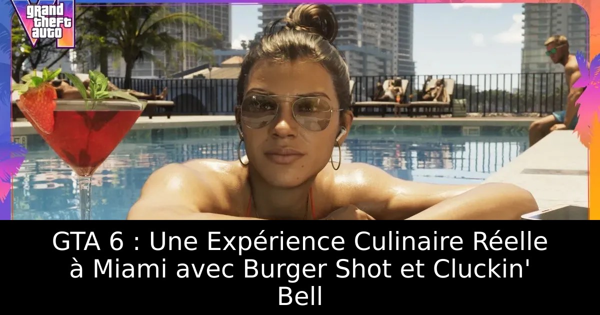 GTA 6 : Une Expérience Culinaire Réelle à Miami avec Burger Shot et Cluckin&rsquo; Bell