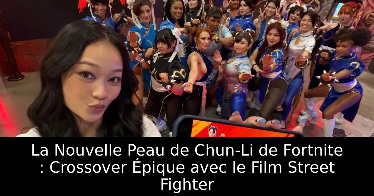 La Nouvelle Peau de Chun-Li de Fortnite : Crossover Épique avec le Film Street Fighter