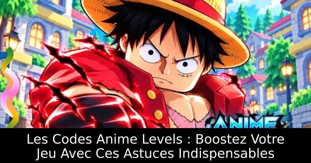 Les Codes Anime Levels : Boostez Votre Jeu Avec Ces Astuces Indispensables