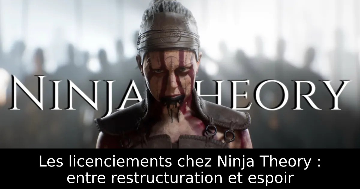 Les licenciements chez Ninja Theory : entre restructuration et espoir