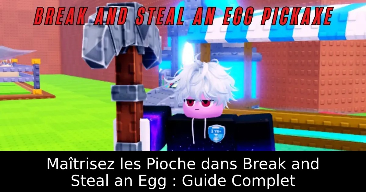 Maîtrisez les Pioche dans Break and Steal an Egg : Guide Complet