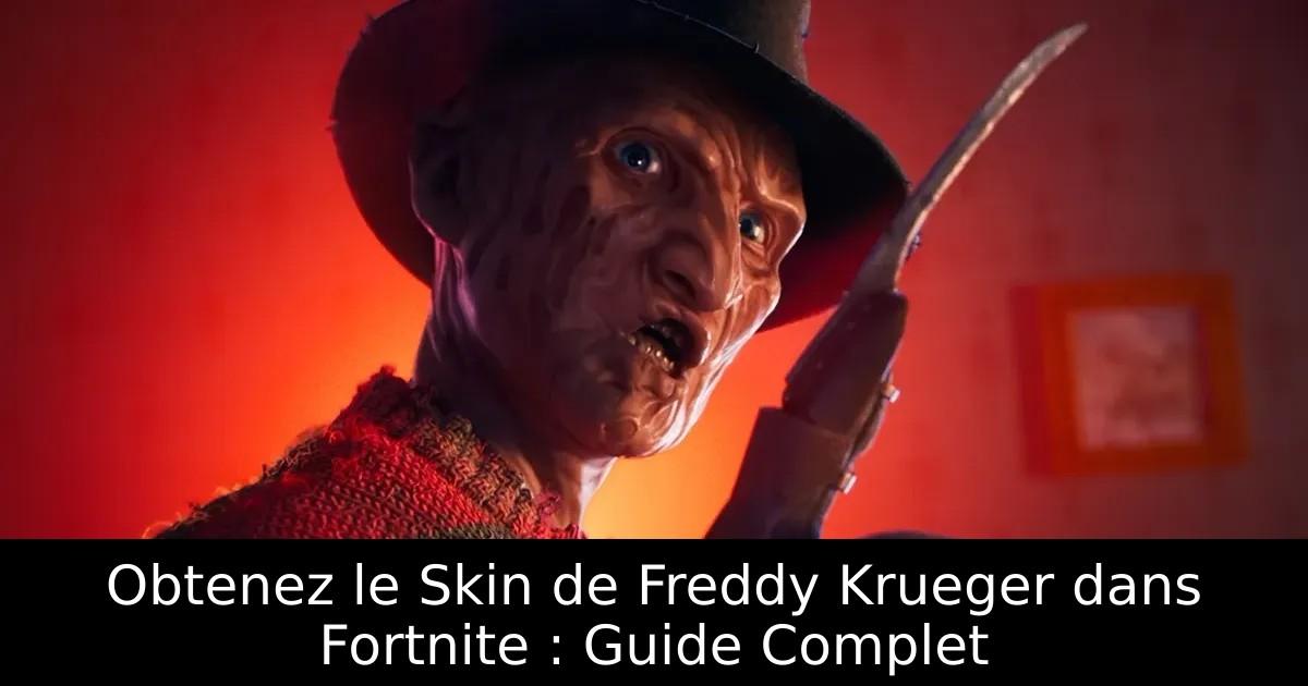 Obtenez le Skin de Freddy Krueger dans Fortnite : Guide Complet