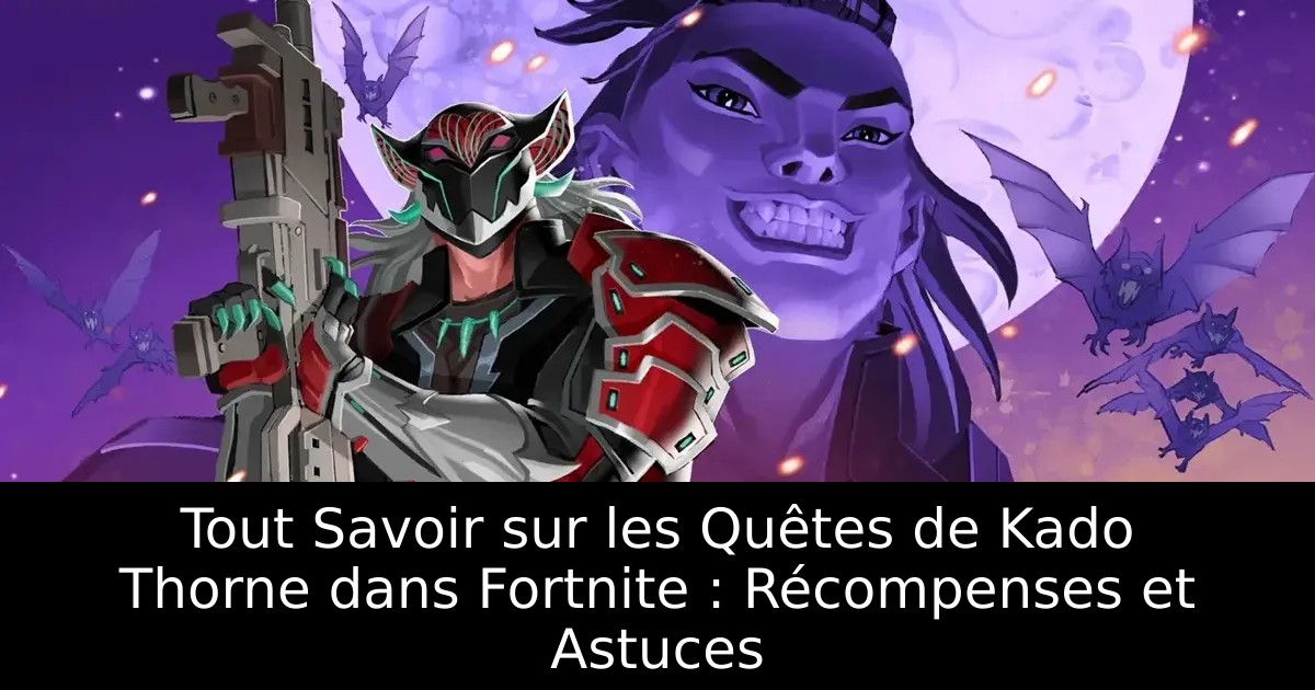 Tout Savoir sur les Quêtes de Kado Thorne dans Fortnite : Récompenses et Astuces