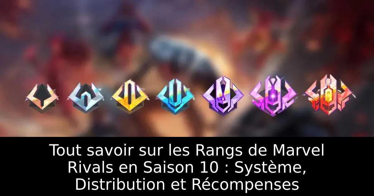 Tout savoir sur les Rangs de Marvel Rivals en Saison 10 : Système, Distribution et Récompenses